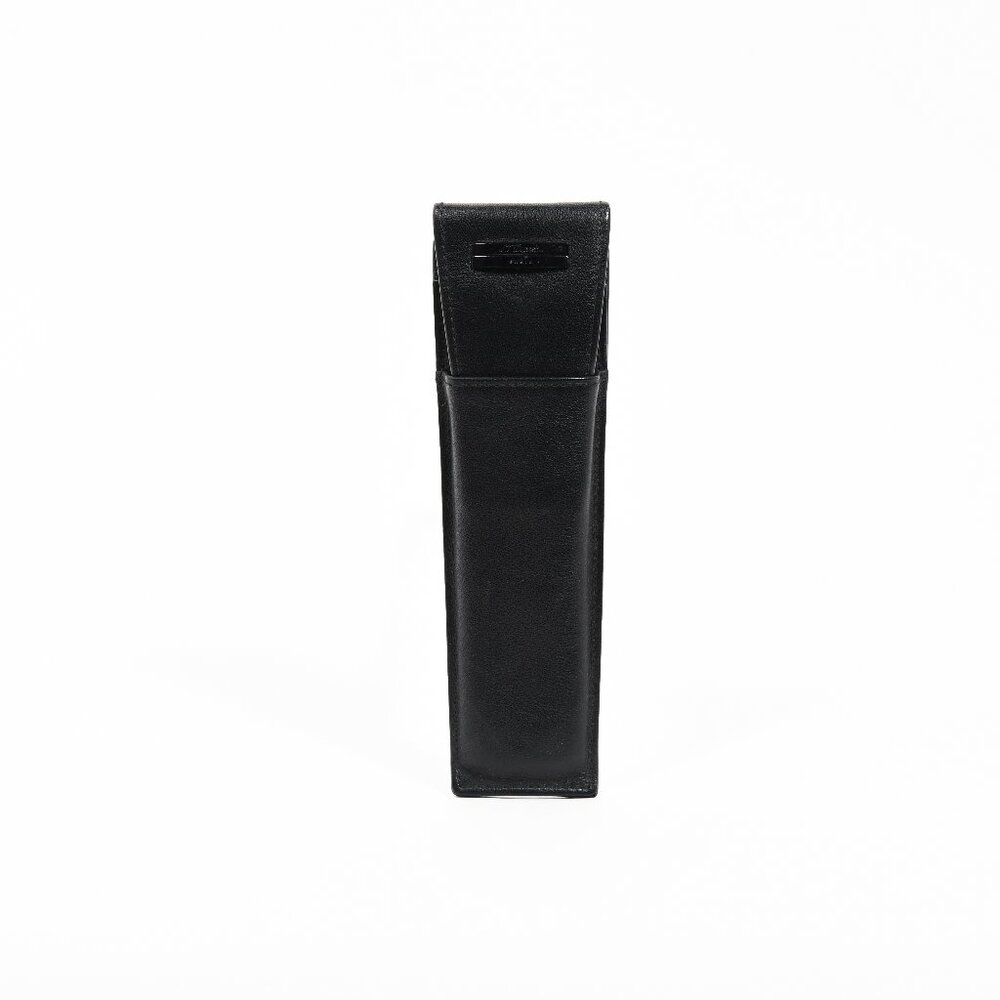 S.T. Dupont Oscuro Line Black Leather 2-Pen Holder Case